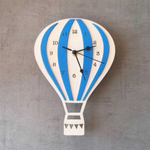 Hot air balloon children's wall clock